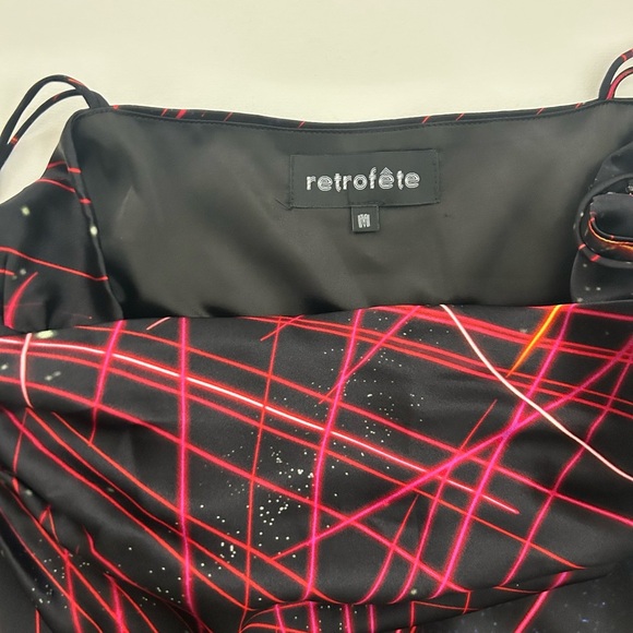 Retrofete Ariella Silk Mini Dress Fireworks M - Picture 5 of 6